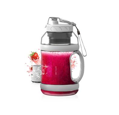 Green Lion MEGA PRO Portable Blender, 2000mL Bottle Capacity, 18000 RPM Powerful Motor, 4000mAh Battery Capacity, 20 Seconds for a Single Blend, Type-C Charging Port - White