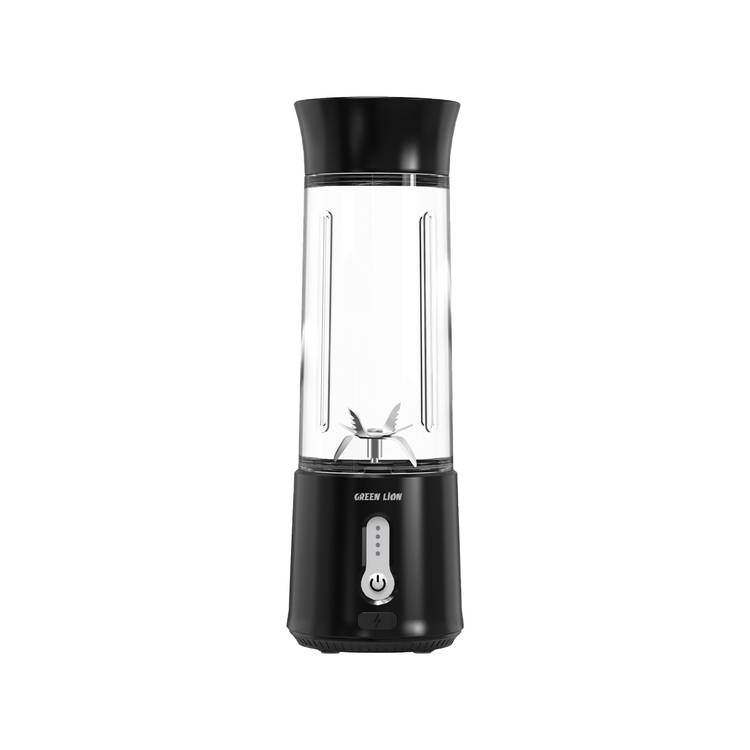 Green Lion Jet Plus 6-Bladed Juicer with 18000rpm Motor Speed, 500mL Jar Capacity, 4000mAh Battery Capacity, 20 Blending Cycles per Charge - Black