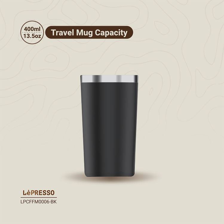 LePresso Drip Coffee Machine with Interactive Touch Display, 400mL Travel Mug Capacity, 10 Cups Coffee Carafe, Washable Nylon Filter, Keep Warm Function, Quick Drew, 1.38L Water Tank Capacity - Black