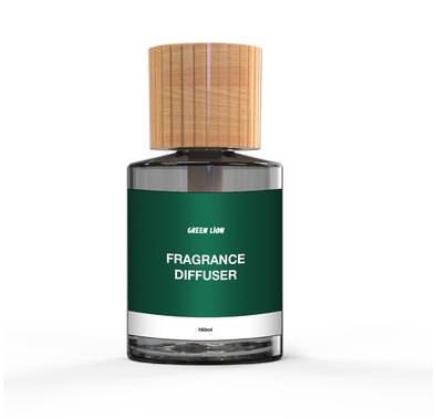 Green Lion Fragrance Diffuser - Rose & Oud, 2-3 Hours Working Time, Type C Plug-in, 160ml Capacity, Air Cleaner & Humidifier, Atmosphere Lights - Wooden