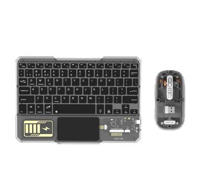 Green Lion Transparent Duo Wireless Keyboard & Mouse, Blu...