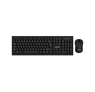 Green Lion Wireless Keyboard & Mouse Combo with 10m Operating Distance, 1200DPI Mouse Sensitivity, Square Type Keys, 30 Million Keystroke Lifespan, 3 Mouse Buttons - Black