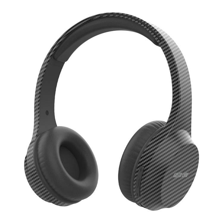 Green Lion Carbon Beat Headphones, 5.3 Bluetooth Version , 25 Hours of Playing time, 10 m Maximum Range, Input Microphone, AUX Support - Black