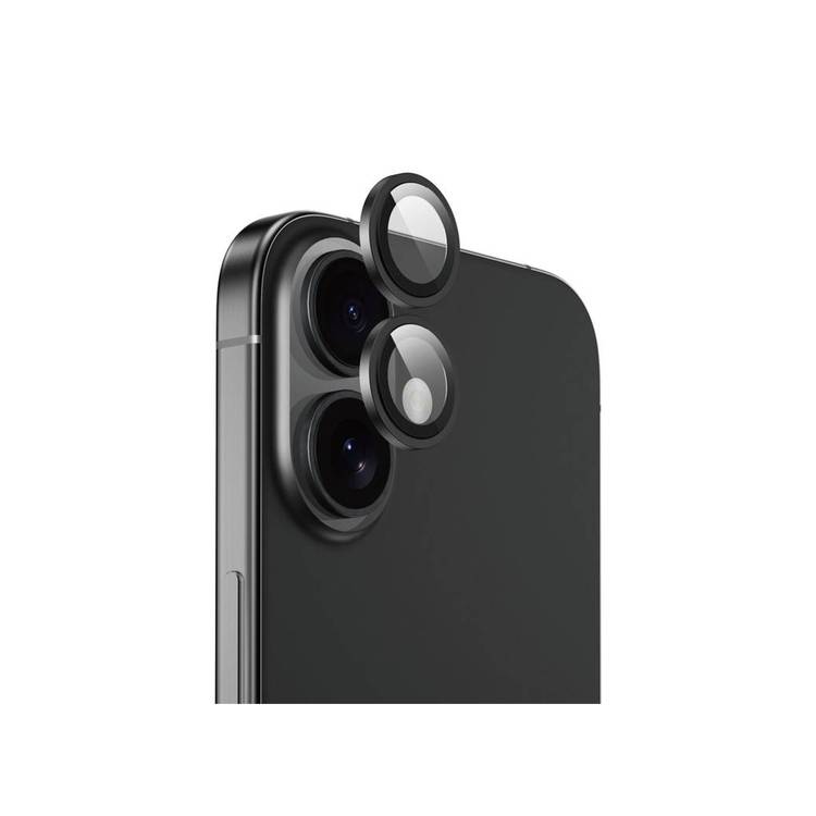 Green Lion HD Plus Camera Lens for iPhone 16 & 16 Plus, Anti-Glare Coating, Anti Scratch, Nano Absorbing, Anti-Fingerprint, Full Coverage, High Transparency - Black