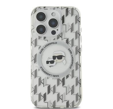 Karl Lagerfeld Magsafe IML Hard Case for iPhone 16 Pro Max with Karl & Choupette Heads, Slim Profile, Easy Snap-on, Drop Protection, Magsafe Compatible, Sustainable Packaging - Transparent