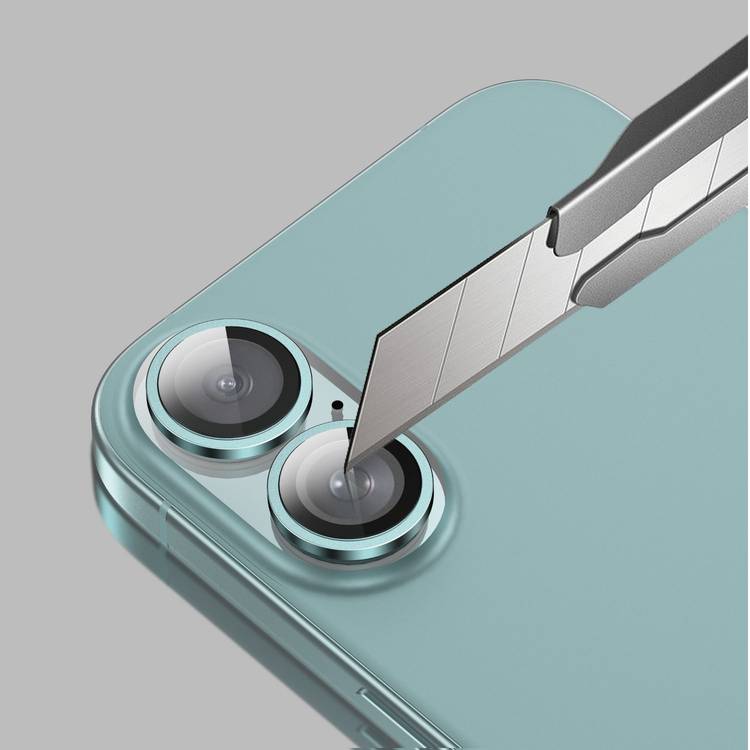 Green Lion HD Plus Camera Lens for iPhone 16 & 16 Plus, Anti-Glare Coating, Anti Scratch, Nano Absorbing, Anti-Fingerprint, Full Coverage, High Transparency - Green