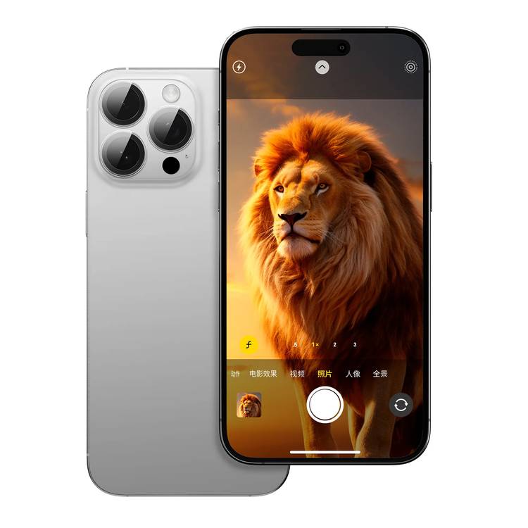 Green Lion 4-in-1 Defender Pack for iPhone 16 Pro, Anti-Shock Case, Nano HD Full Protection, Camera Lens Film, 3D Pet HD Glass - Silver