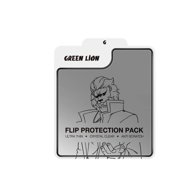 Green Lion Flip Protection Pack Privacy for Samsung Galaxy Z Flip 6, Anti Scratch, Anti Fingerprint, Ultra-Thin - Black