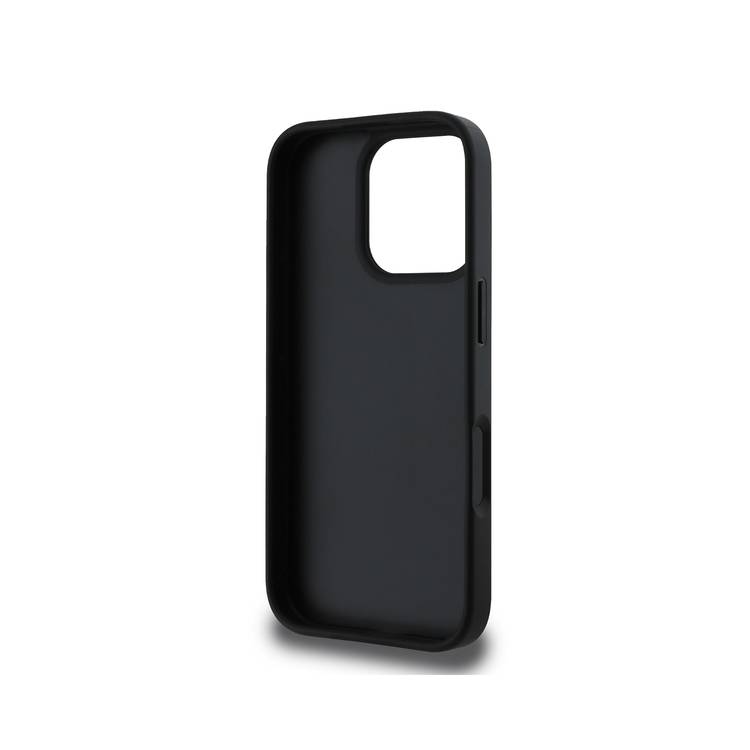 Guess PU 4G Hard Case with Big Love Guess Logo For iPhone 16 Pro Max, High Quality Material, Lightweight, Easy Snap-on - Black 
