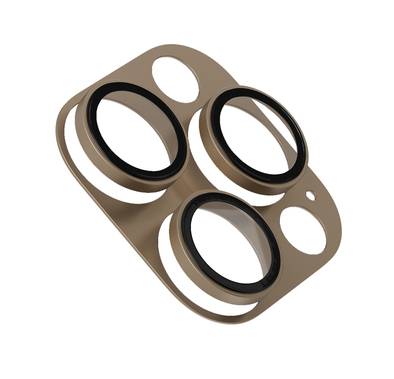 Levelo Trio Pro Camera Lens Protector for iPhone 16 Pro/Pro Max, High Transmittance, Aluminum Alloy Frame, Anti Fingerprint, Easy Snap On, Anti Scratch - Desert Rose Gold