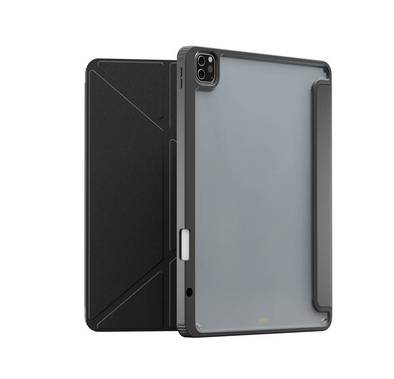 Levelo Conver Clear Back Hybrid Case for iPad Pro 11", Lightweight Design, Precise Cut-Outs, Easy Snap-On - Black 