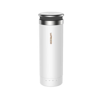 LePresso Portable Outdoor Electric Kettle with 300mL Capacity, Boil Dry Protection, Temperature Control, Stainless Steel 304 Material, 96W Power Output - White
