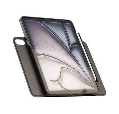 Levelo Converge Detachable Case for  iPad Pro 13", Detachable iPad Case , 360° Elevated Slide, Split Magnetic Type, Pen Slot Included, Linear Rail Design, TPU+PC Material, Full Rotaion - Black