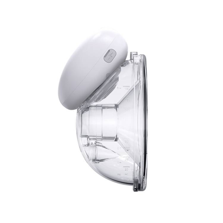 Porodo Lifestyle Wearable Motorized Breast Pump with 180mL Container Capacity, Hands-Free Milk Expression, 3 Hours Working Time, 24mm Flange Size, 1200mAh Battery Capacity - White