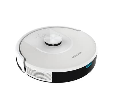 Green Lion Smart Robot Vacuum Cleaner with 230mL Dustbin Capacity, 110 Minutes Working Time, Room Mapping & Path Planning, 3000Pa Suction Power - White
