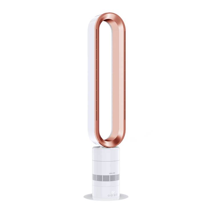 Green Lion Rechargeable Air Cooler, 8 Hours Working Time, 71° Body Sway Airflow Rotation, 8000mAh Battery Capacity, DC Brushless Motor, Easy to Clean, UK Plug Adapter, Timer - Gold & White