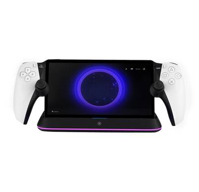 Porodo Gaming PlayStation Portal Charging Dock with Anti Slip Base, Built-in Safeguard, ABS Material, RGB Light - Black 