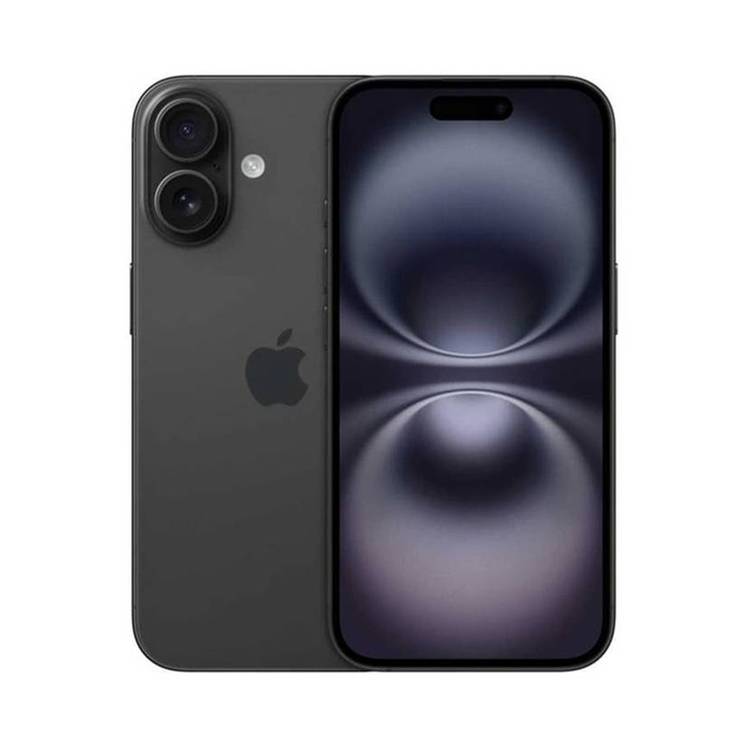 Apple iPhone 16 with 256GB Capacity, 6.1‑inch Screen Size, USB-C Connector Type, 6‑Core CPU, 5‑Core GPU, 5G Network Technology, Splash, Water & Dust Resistant, Middle East Version - Black