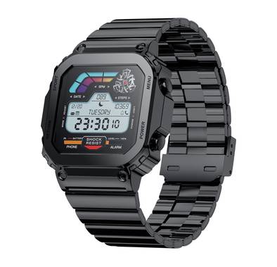 Porodo Nomad Smart Watch, 1.54" Screen, 290mAh Battery Ca...