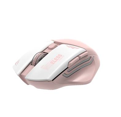 Porodo Gaming Wireless Mouse, 3 Levels DPI, 10m Wireless Range, Power Saving Technology, Mac & Windows Compatible - Pink