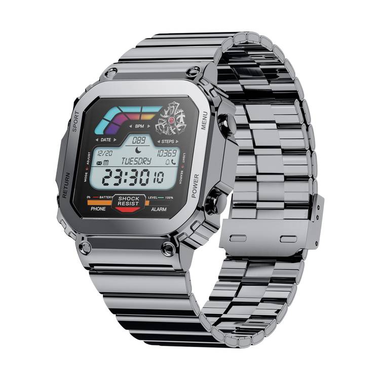 Buy Porodo Nomad Smart Watch in UAE Android iOS Compatible Water Resistant Silver PD NOMAD SL