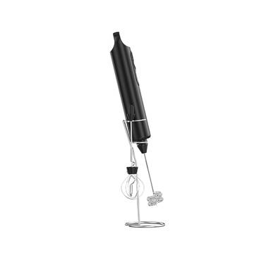 LePresso 3-in-1 Frother with Interchangeable Whisks, Type-C Charging Port, 1500mAh Battery Capacity, 6500RPM Motor Speed, 3 Speed Levels - Black