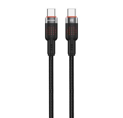 Porodo Aluminum Alloy Braided Cable Type-C to C 1.2m, PD ...
