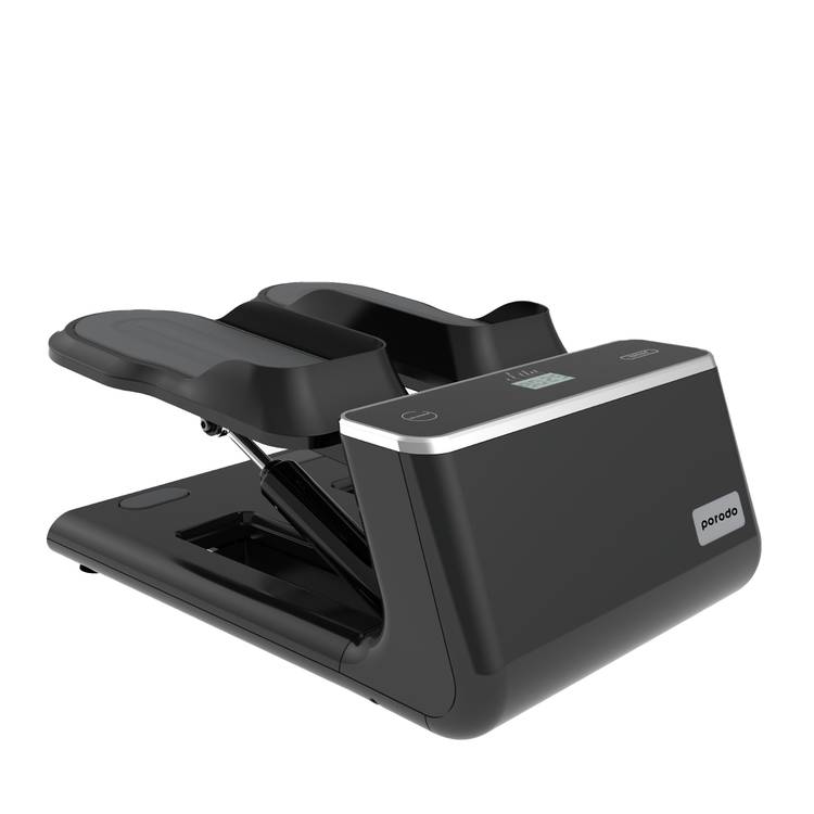 Porodo Lifestyle Mini Stepper Machine with Ropes, up to 120Kg Weight Capacity, Digital Display, AAA Battery Power Source, Hydraulic System, Full-Body Workout, Calorie & Step Counter - Black 