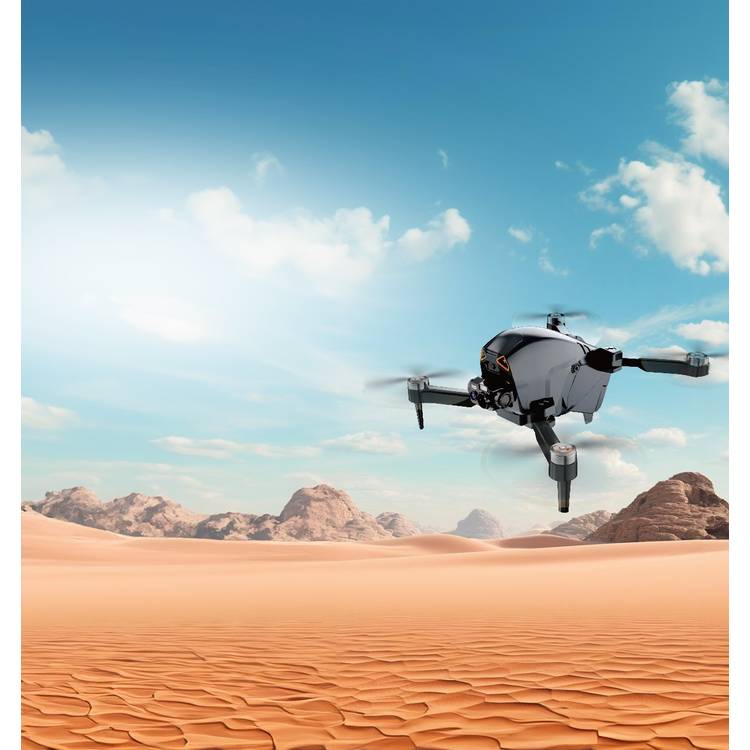 Porodo Aerovision FPV Drone, Lithium Battery, 100M Operational Distance, 360° Obstacle Avoidance, Optical Flow Positioning, 6 Axis Gyro Stabilizer, 15 Minutes Flying Time - Black