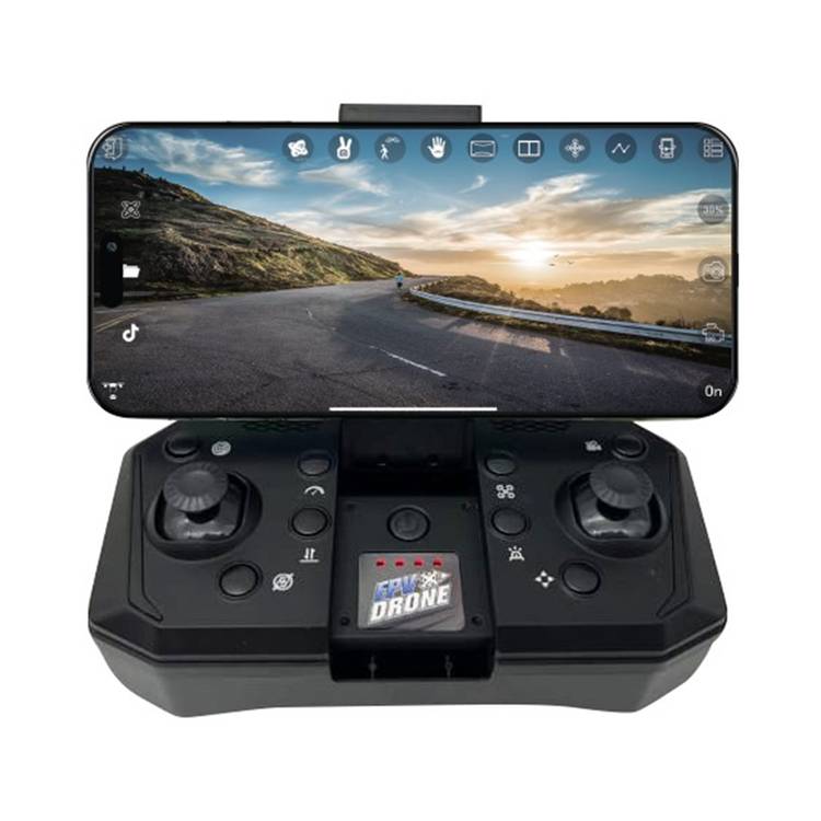 Porodo Aerovision FPV Drone, Lithium Battery, 100M Operational Distance, 360° Obstacle Avoidance, Optical Flow Positioning, 6 Axis Gyro Stabilizer, 15 Minutes Flying Time - Black