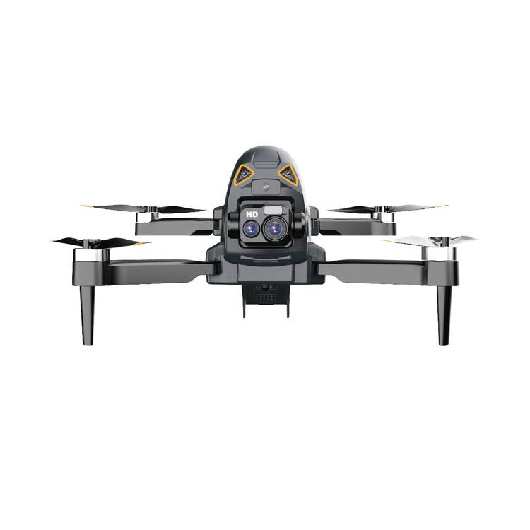 Porodo Aerovision FPV Drone, Lithium Battery, 100M Operational Distance, 360° Obstacle Avoidance, Optical Flow Positioning, 6 Axis Gyro Stabilizer, 15 Minutes Flying Time - Black