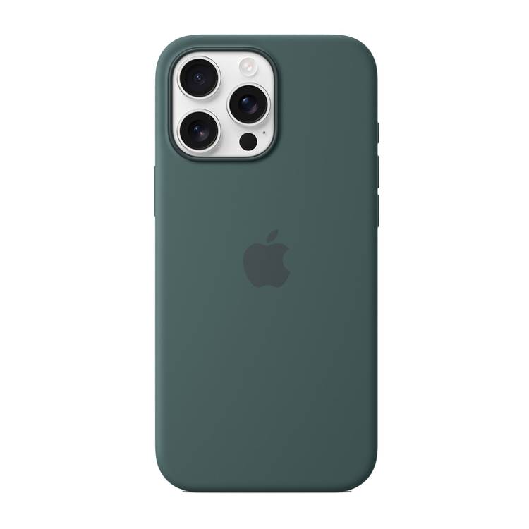 Apple Silicone Case with MagSafe For iPhone 16 Pro Max, Built-in Magnets, Easy Snap-on - Lake Green
