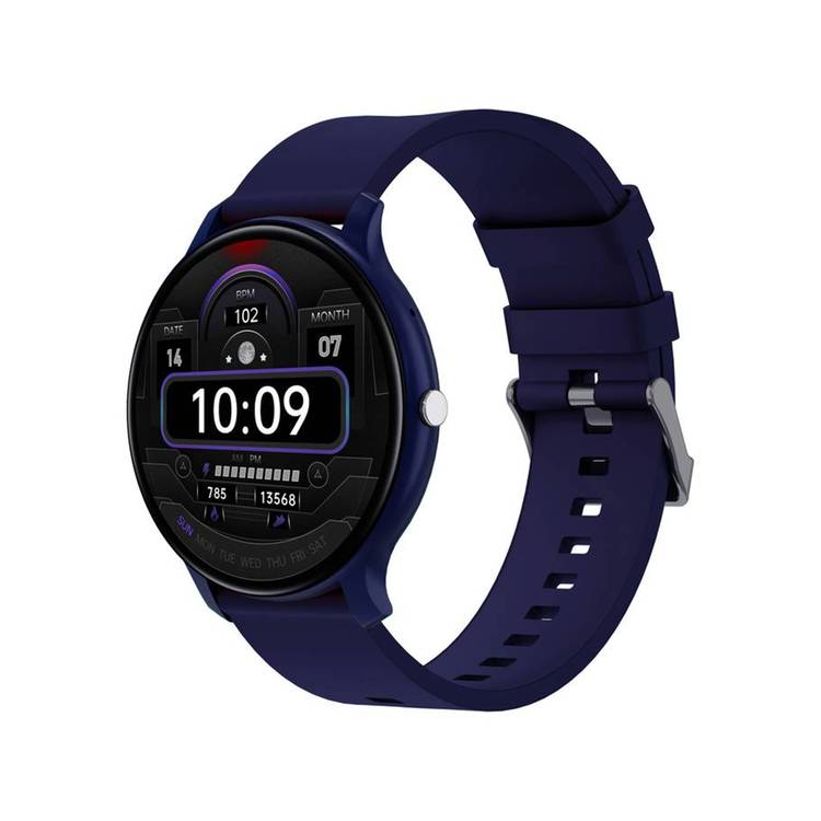 Green Lion GT-FIT Smart Watch, Activity Tracking, Sleep Monitoring, Rotating Button, 5 to 7 Days Battery Life, Multiple Sport Modes, Water Proof, 35 Days Standby Time, Call / Social Notifications - Blue