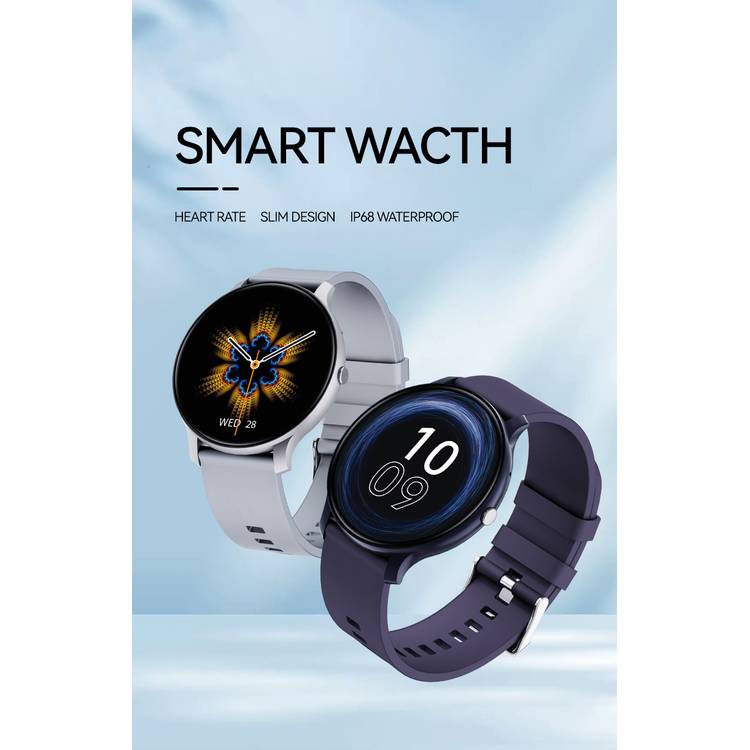 Green Lion GT-FIT Smart Watch, Activity Tracking, Sleep Monitoring, Rotating Button, 5 to 7 Days Battery Life, Multiple Sport Modes, Water Proof, 35 Days Standby Time, Call / Social Notifications - Blue
