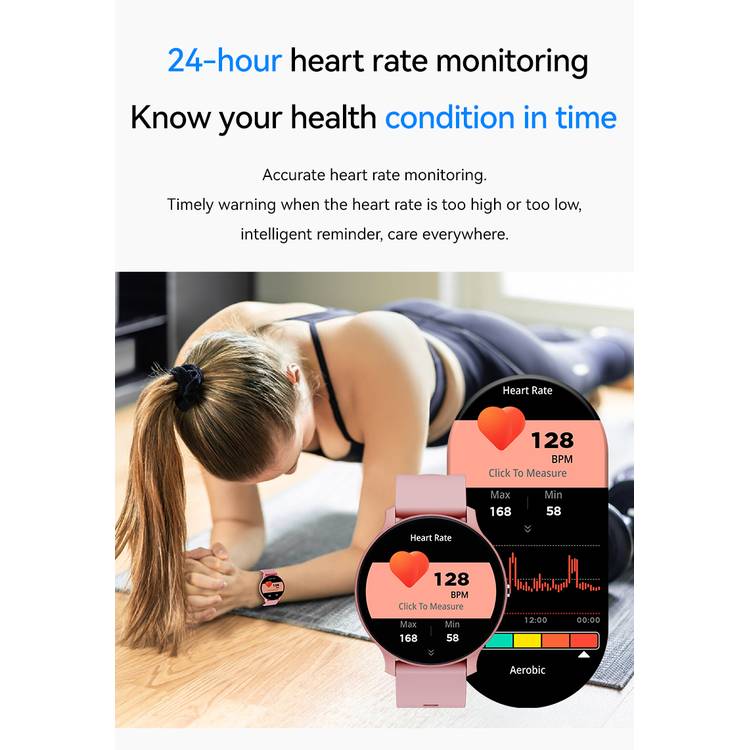 Green Lion GT-FIT Smart Watch, Activity Tracking, Sleep Monitoring, Rotating Button, 5 to 7 Days Battery Life, Multiple Sport Modes, Water Proof, 35 Days Standby Time, Call / Social Notifications - Blue