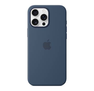Apple Silicone Case with MagSafe For iPhone 16 Pro Max, Built-in Magnets, Easy Snap-on - Denim