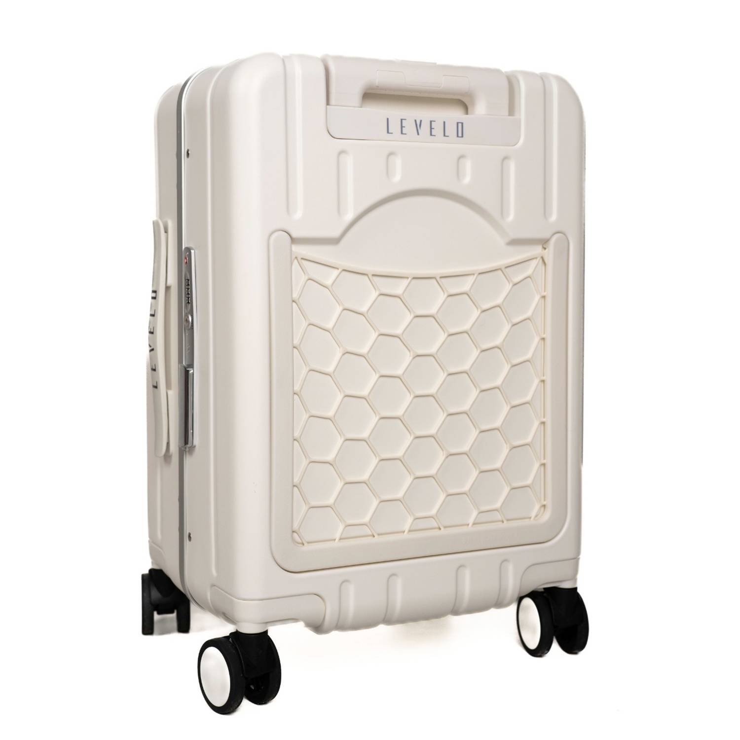 White plastic suitcase 2025