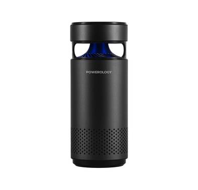 Powerology Portable Mini Air Purifier with 10 Hours Working Time, Less than 40dB Noise Level, Advanced UVC Sterilization, LED Night Light, 2200mAh Battery Capacity - Black