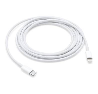 Apple USB-C to Lightning Cable 2m; tangle free, lightweight, fast charging - White