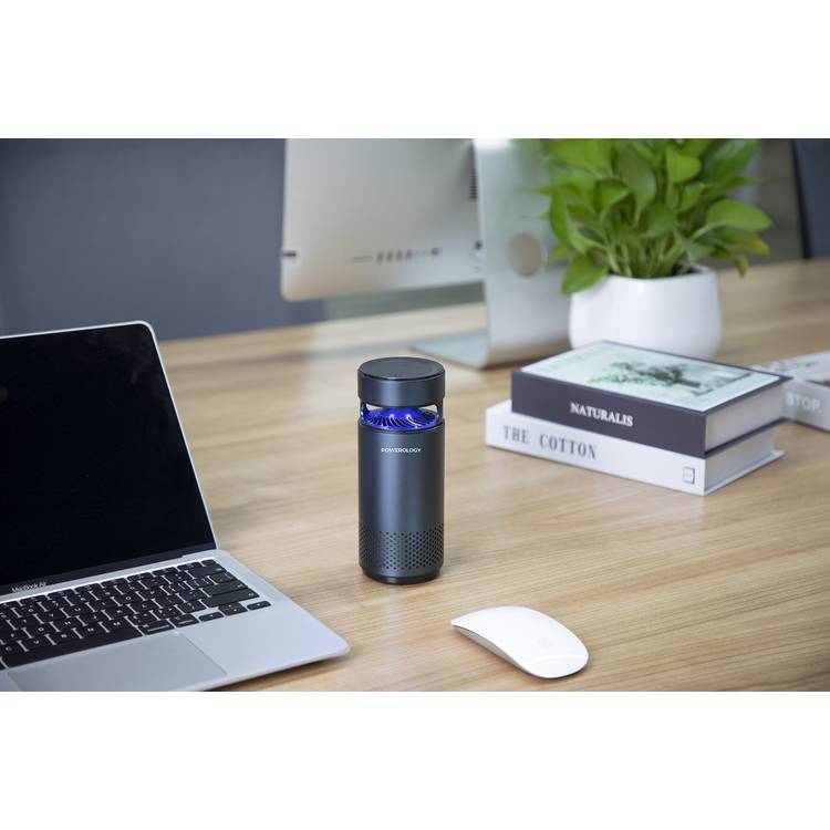 Powerology Portable Mini Air Purifier with UVC LED Sterlization, Eco-Friendly UVC LED, HEPA Filter H13 - Black