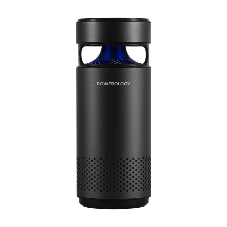 Powerology Portable Mini Air Purifier with UVC LED Sterlization, Eco-Friendly UVC LED, HEPA Filter H13 - Black