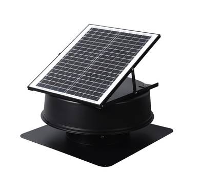 Green Lion Solar Water Tank Cooler, DC Brushless Copper Fan Motor, Monocrystalline Solar Panel, 1300RPM Rotating Speed - Black 