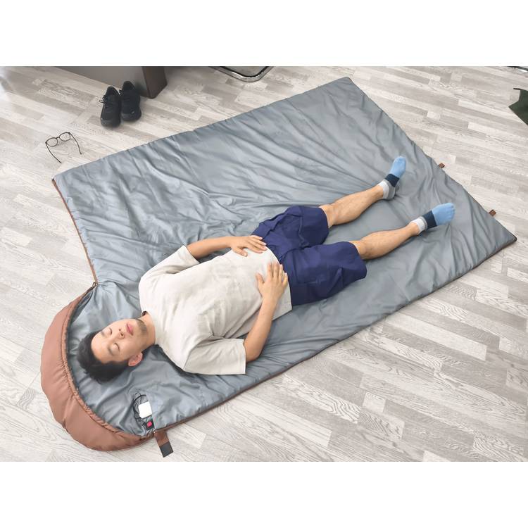Porodo Lifestyle Camping Sleeping Bag With Heat Function, Versatile And Portable, High Quality Material - Brown