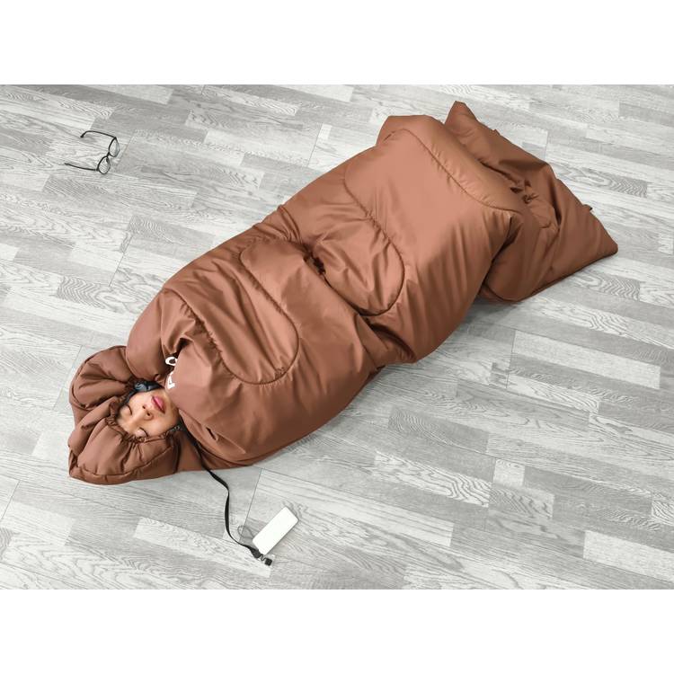 Porodo Lifestyle Camping Sleeping Bag With Heat Function, Versatile And Portable, High Quality Material - Brown