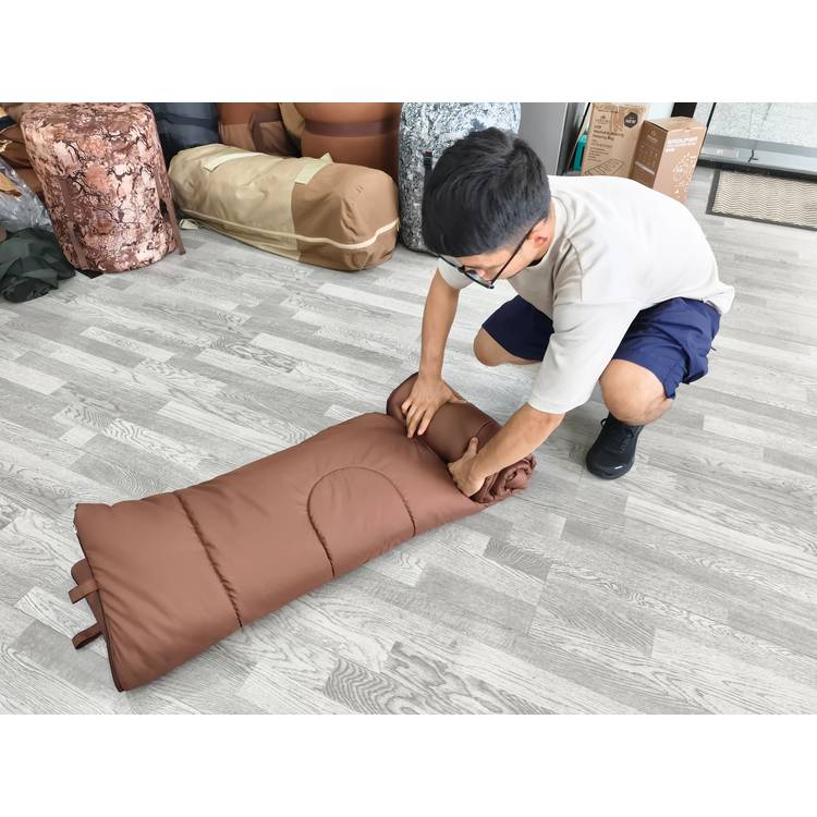 Porodo Lifestyle Camping Sleeping Bag With Heat Function, Versatile And Portable, High Quality Material - Brown