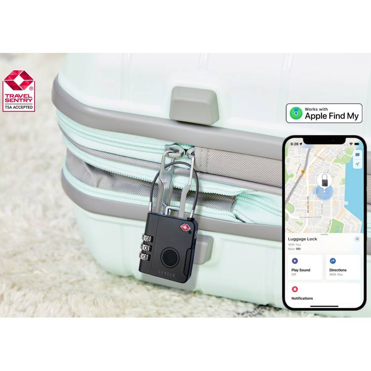 Travel time luggage lock outlet