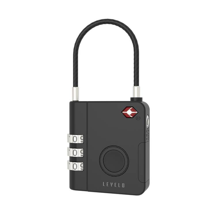 Levelo TabiLock TSA Approved Smart Luggage Lock in UAE 3 Digit Combination Lock Black Color LVLTLLLBK