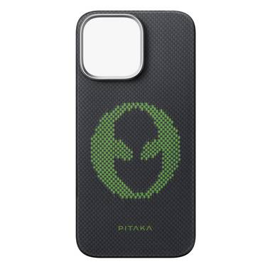 Pitaka Aries Tactile Woven Case for iPhone 16 Pro, MagSafe Compatibility, Slim & Lightweight, Secure Grip, Raised Edge Camera - Alien 