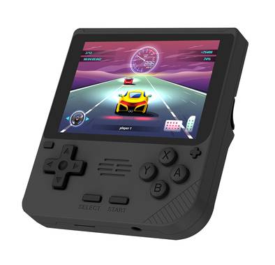 Porodo Gaming Retro Arcade Gaming Console, 3D Simulator, Ergonomic Design, Immersive Sound Play,  3.5" IPS Display, 6 Hours Battery Life, 3000mAh Battery - Black