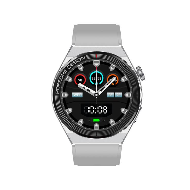 Porodo Zebro Smart Watch Black Dial + Black Silicon Strap & Metal Strap, Water Resistant, Health Monitoring, Activity Tracker - Silver